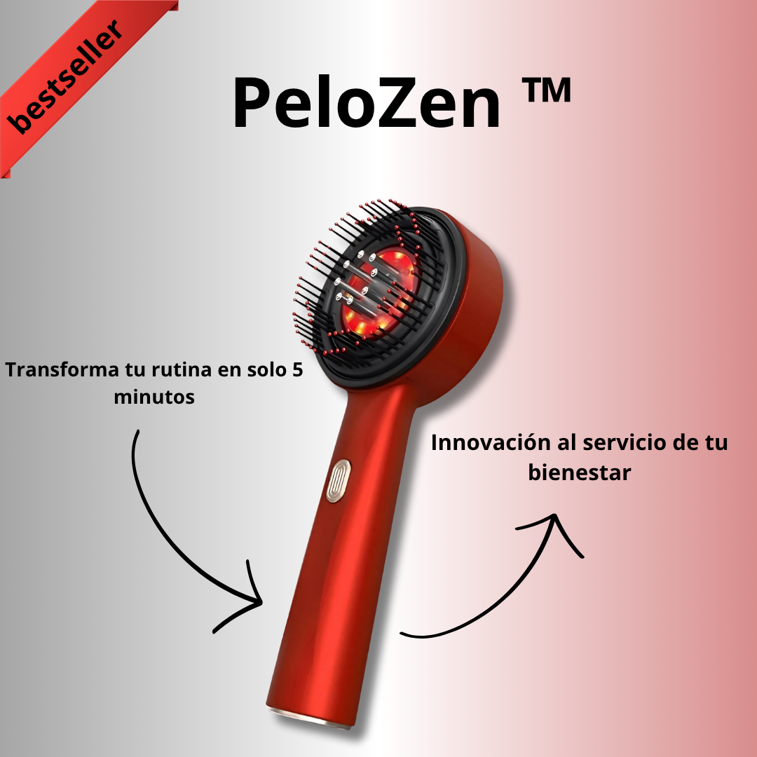 PeloZen™ | Peine eléctrico para masaje del cuero cabelludo y aplicador de aceite
