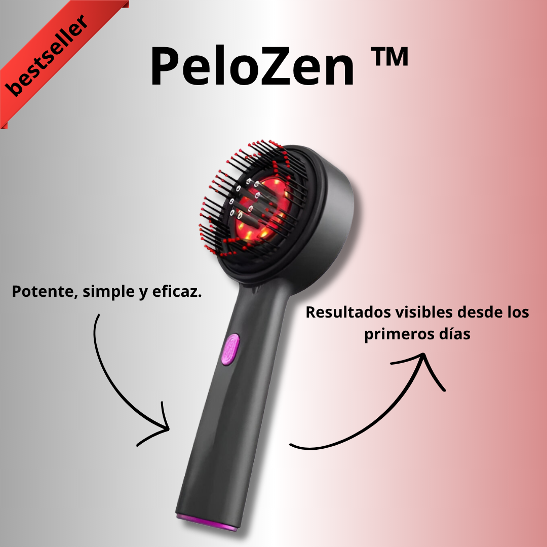PeloZen™ | Peine eléctrico para masaje del cuero cabelludo y aplicador de aceite