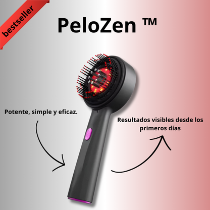 PeloZen™ | Peine eléctrico para masaje del cuero cabelludo y aplicador de aceite
